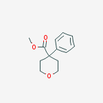 Structure of tetrahydro-4-phenyl-2H-Pyran-4-carboxylic acid methyl ester