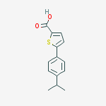 Structure of 5-(4-propan-2-ylphenyl)thiophene-2-carboxylic acid