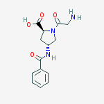Structure of (2S,4R)-1-(2-Aminoacetyl)-4-benzamidopyrrolidine-2-carboxylic acid