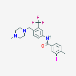 Structure of BenzaMide, 3-iodo-4-Methyl-N-[4-[(4-Methyl-1-piperazinyl)Methyl]-3-(trifluoroMethyl)phenyl]-