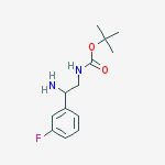 Structure of [2-Amino-2-(3-fluoro-phenyl)-ethyl]-carbamic acid tert-butyl ester