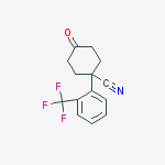 Structure of 4-oxo-1-(2-(trifluoroMethyl)phenyl)cyclohexanecarbonitrile