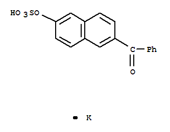 Structure of 6-BENZOYL-2-NAPHTHYL SULFATE, POTASSIUM SALT