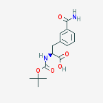 Structure of (S)-2-((tert-Butoxycarbonyl)amino)-3-(3-carbamoylphenyl)propanoic acid