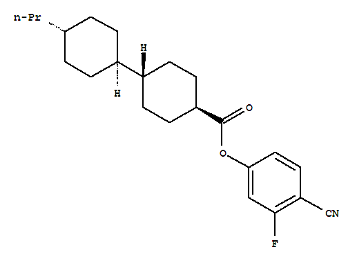 Structure of TRANS,TRANS-4-CYANO-3-FLUOROPHENYL-4-PROPYL-BICYCLOHEXYL-4-CARBOXYLATE