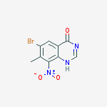 Structure of 6-bromo-7-methyl-8-nitro-1H-quinazolin-4-one