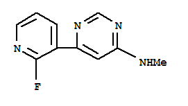Structure of 6-(2-fluoropyridin-3-yl)-Nmethylpyrimidin-4-amine