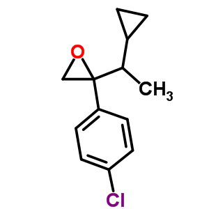 2-(4-氯苯基)-2-(1-环丙基乙基)环氧乙烷结构式