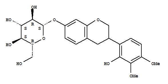 Structure of 7,2-dihydroxy-3,4-dimethoxyisoflavane-7-O-glucoside