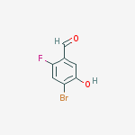 Structure of 4-Bromo-2-fluoro-5-hydroxybenzaldehyde