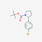 1-BOC-2-(4-溴苯基)吡咯烷结构式