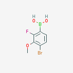 4-Bromo-2-fluoro-3-methoxyphenylboronic acid结构式