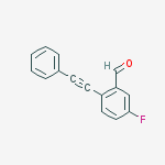 Structure of Benzaldehyde, 5-fluoro-2-(2-phenylethynyl)-