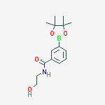 N-[2-羟基乙基]苯甲酰氨-3-硼酸频那醇酯结构式