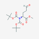 Methyl(2R)-2-(bis(tert-butoxycarbonyl)amino)-5-oxopentanoate结构式