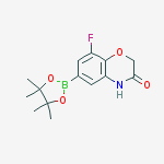 Structure of 8-fluoro-6-(4,4,5,5-tetramethyl-1,3,2-dioxaborolan-2-yl)-4h-1,4-benzoxazin-3-one