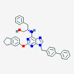 Structure of (2S)-2-[2-(Indan-5-yloxy)-9-(1,1'-biphenyl-4-yl)methyl)-9H-purin-6-ylamino]-3-phenyl-propan-1-ol