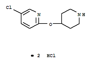 5-氯-2-(哌啶-4-基氧代)吡啶二盐酸盐结构式