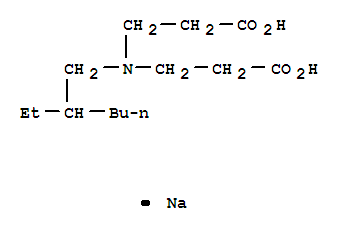 Structure of sodium N-(2-carboxyethyl)-N-(2-ethylhexyl)-beta-alaninate
