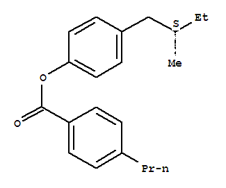 Structure of 4-(2-methylbutyl)phenyl (S)-4-propylbenzoate