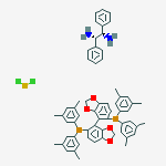 Structure of DICHLORO[(S)-(-)-5,5'-BIS(3,5-DIMETHYLPHENYLPHOSPHINO)-4,4'-BI-1,3- BENZODIOXOLE][(1S,2S)-(-)-1,2-DIPHENYLETHYLENEDIAMINE]RUTHENIUM(II)