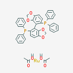 Structure of DIACETATO[(R)-(+)-5,5'-BIS(DIPHENYLPHOSPHINO)-4,4'-BI-1,3- BENZODIOXOLE]RUTHENIUM(II)