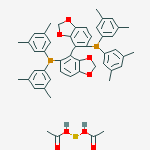 Structure of DIACETATO[(S)-(-)-5,5'-BIS{DI(3,5-XYLYL)PHOSPHINO}-4,4'-BI-1,3- BENZODIOXOLE]RUTHENIUM(II)