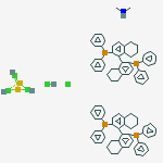 Structure of Dimethylammoniumdichlorotri(μ-chloro)bis[(S)-(-)-2,2'-bis(diphenylphosphino)-5,5',6,6',7,7',8,8'-octahydro-1,1'-binaphthyl]diruthenate(II)[NH2Me2][{RuCl((S)-H8-binap)}2(μ-Cl)3]
