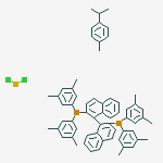 Structure of [1-[2-bis(3,5-dimethylphenyl)phosphanylnaphthalen-1-yl]naphthalen-2-yl]-bis(3,5-dimethylphenyl)phosphane,dichlororuthenium,1-methyl-4-propan-2-ylbenzene