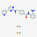 Structure of N-(2-aminophenyl)-4-[[(4-pyridin-3-ylpyrimidin-2-yl)amino]methyl]benzamide;dihydrobromide