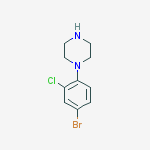 Structure of 1-(4-Bromo-2-chlorophenyl)piperazine