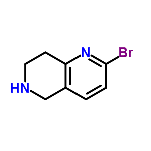 2-溴-5,6,7,8-四氢-1,6-萘啶结构式