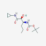 N-[(1S)-1-[(1S)-2-(Cyclopropylamino)-1-hydroxy-2-oxoethyl]butyl]carbamic acid tert-butyl ester结构式