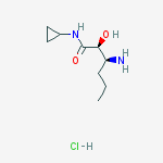 Structure of (2S,3S)-3-amino-N-cyclopropyl-2-hydroxyhexanamide,hydrochloride