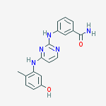 Structure of Benzamide, 3-[[4-[(5-hydroxy-2-methylphenyl)amino]-2-pyrimidinyl]amino]-