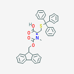 Fmoc-N-Me-Cys(Trt)-OH结构式
