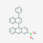 Structure of Boronic acid, B-[10-(4-phenyl-1-naphthalenyl)-9-anthracenyl]-