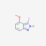 Structure of 3-iodo-4-methoxy-2H-indazole