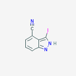 3-IODO-1H-INDAZOLE-4-CARBONITRILE结构式