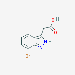Structure of (7-BROMO-1H-INDAZOL-3-YL)ACETIC ACID