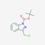Chemical structure of Tert-butyl 3-(chloromethyl)indazole-1-carboxylate
