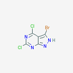 Structure of 3-Bromo-4,6-dichloro-1H-pyrazolo[3,4-d]pyrimidine