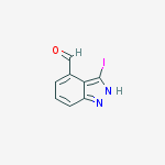 Structure of 3-IODO-1H-INDAZOLE-4-CARBALDEHYDE