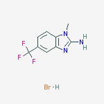 1-METHYL-5-(TRIFLUOROMETHYL)-1H-BENZIMIDAZOL-2-AMINE 95%结构式