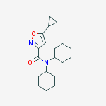 Structure of N,n-dicyclohexyl-5-cyclopropyl-1,2-oxazole-3-carboxamide