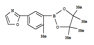 Structure of 2-[4-METHYL-3-(4,4,5,5-TETRAMETHYL-1,3,2-DIOXABOROLAN-2-YL)PHENYL]OXAZOLE