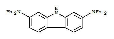 N,N,N,N-TETRAPHENYL-9H-CARBAZOLE-2,7-DIAMINE结构式