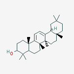 Structure of OLEANA-9(11),12-DIEN-3BETA-OL