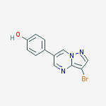 Structure of 4-(3-BROMOPYRAZOLO[1,5-A]PYRIMIDIN-6-YL)PHENOL
