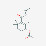 Structure of (2E)-1-[3-(Acetyloxy)-2,6,6-trimethyl-1-cyclohexen-1-yl]-2-buten-1-one